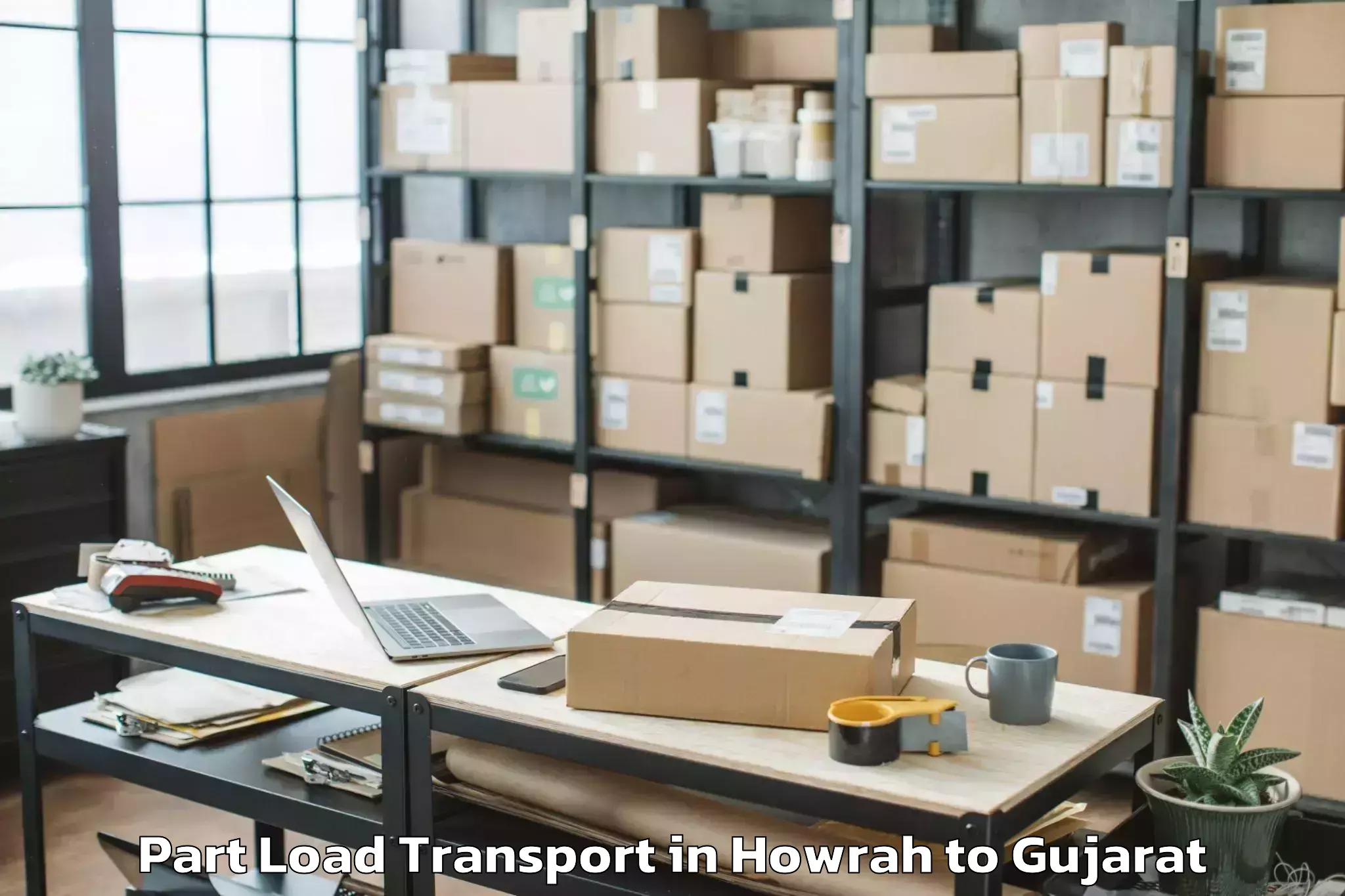 Professional Howrah to Lakhpat Part Load Transport